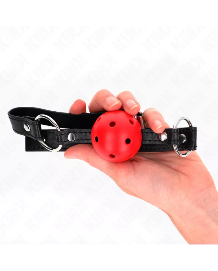 KINK - BOULE CREUSE DURE ROUGE 4,5 CM GAG MODELE 1 63,5 X 2 CM