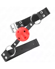 KINK - BALLE RESPIRANTE 4 CM BAG AVEC DOUBLE RIVET ROUGE 62,5 x 2,5 CM AJUSTABLE 42-58 CM