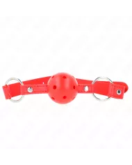 KINK - BÂTON RESPIRANT 4 CM AVEC DOUBLE RIVET MODÈLE 1 ROUGE 62,5 x 2,5 CM RÉGLABLE 42-58 CM
