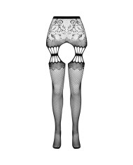 PASSION - COLLANT NOIR AVEC JARRETIÈRE S027 TAILLE UNIQUE