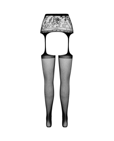 PASSION - COLLANT NOIR AVEC JARRETIÈRE S028 TAILLE UNIQUE