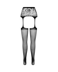 PASSION - COLLANT NOIR AVEC JARRETIÈRE S028 TAILLE UNIQUE