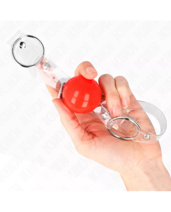 KINK - BALLE PVC TRANSPARENTE ROUGE 4 CM BAG AJUSTABLE
