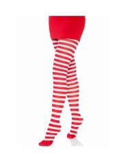 LEG AVENUE - COLLANTS RAYURES BLANC/ROUGE