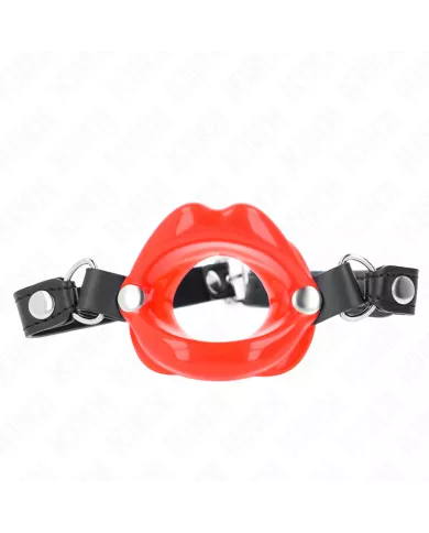 KINK - BÂTON LIP 8 CM AVEC SANGLE EN CUIR ROUGE 63 x 2 CM AJUSTABLE 39-58 CM