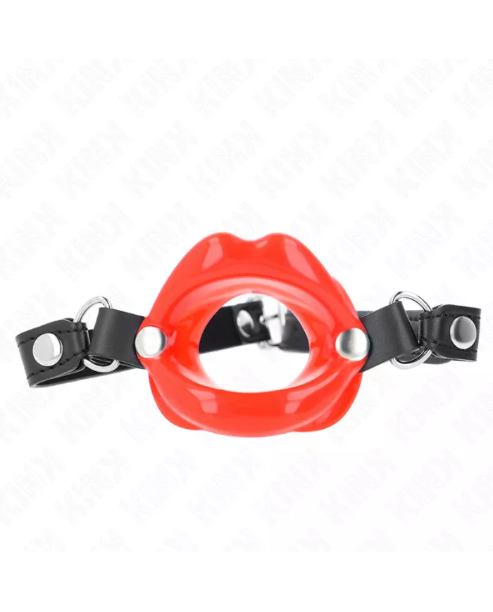 KINK - BÂTON LIP 8 CM AVEC SANGLE EN CUIR ROUGE 63 x 2 CM AJUSTABLE 39-58 CM