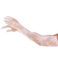 LEG AVENUE - GANTS FLEURS ROUGES NOIR