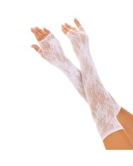 LEG AVENUE - GANTS SANS DOIGTS RESEAU FLORAL NOIR