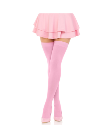 LEG AVENUE - CUISSES HAUTES EN NYLON ROSE