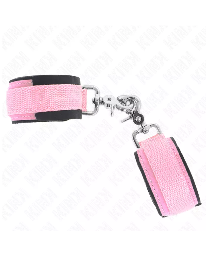 KINK - APPUI-POIGNETS RÉGLABLES EN NÉOPRÈNE ROSE RÉGLABLE 22-34 CM