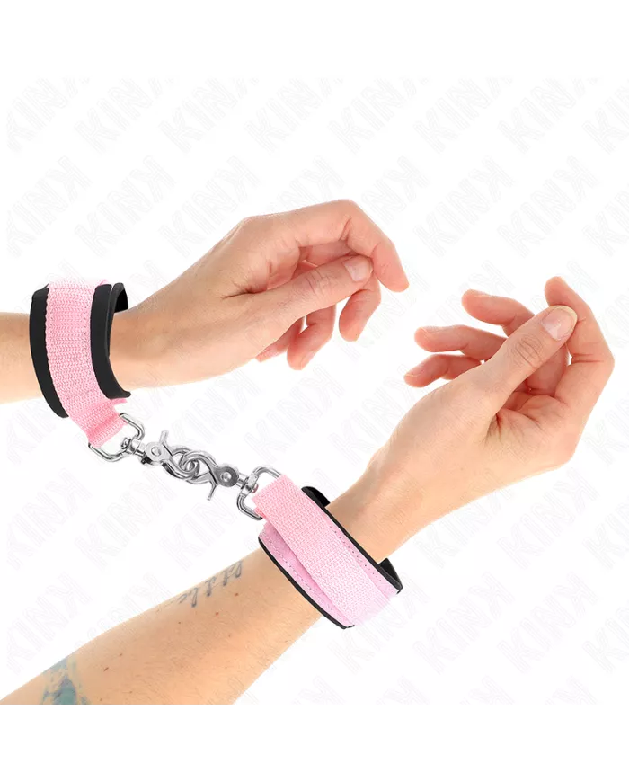 KINK - APPUI-POIGNETS RÉGLABLES EN NÉOPRÈNE ROSE RÉGLABLE 22-34 CM