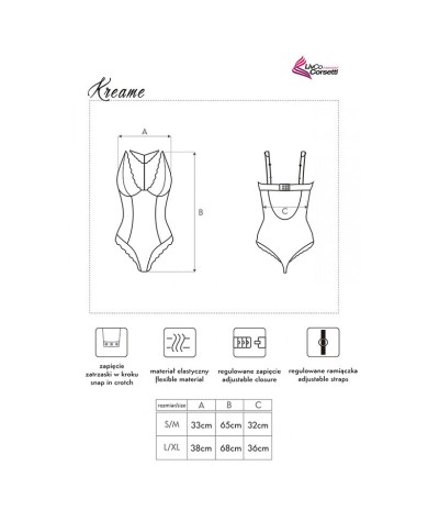LIVCO CORSETTI FASHION - CORPS KREAME LC 90546 NOIR