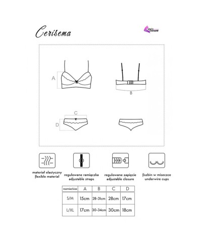 LIVCO CORSETTI FASHION - CERISEMA LC 21005 SOUTIEN-GORGE + CULOTTE CORAIL S/M