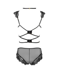 LIVCO CORSETTI FASHION - PALMENOM LC 90614 SOUTIEN-GORGE + CULOTTE NOIR