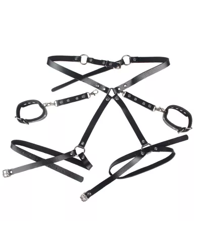SUBBLIME - 953690 MENOTTES AVEC CEINTURE DE BONDAGE NOIRE TAILLE UNIQUE SUBBLIME - 953690 MENOTTES AVEC CEINTURE DE BONDAGE NOIRE TAILLE UNIQUE