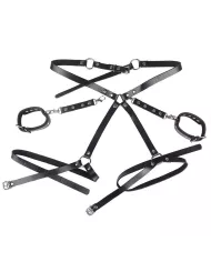 SUBBLIME - 953690 MENOTTES AVEC CEINTURE DE BONDAGE NOIRE TAILLE UNIQUE SUBBLIME - 953690 MENOTTES AVEC CEINTURE DE BONDAGE NOIRE TAILLE UNIQUE