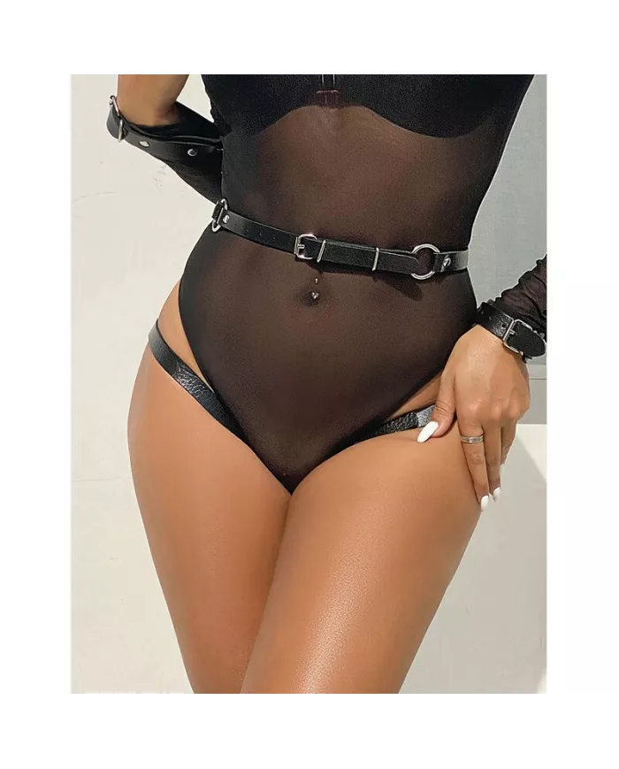 SUBBLIME - 953690 MENOTTES AVEC CEINTURE DE BONDAGE NOIRE TAILLE UNIQUE SUBBLIME - 953690 MENOTTES AVEC CEINTURE DE BONDAGE NOIRE TAILLE UNIQUE