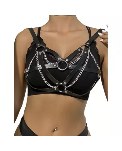 SUBBLIME - 953713 CEINTURE PUNK BONDAGE BOUCLE MÉTAL NOIRE TAILLE UNIQUE SUBBLIME - 953713 CEINTURE PUNK BONDAGE BOUCLE MÉTAL NOIRE TAILLE UNIQUE