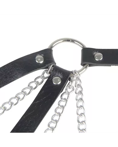 SUBBLIME - 953713 CEINTURE PUNK BONDAGE BOUCLE MÉTAL NOIRE TAILLE UNIQUE SUBBLIME - 953713 CEINTURE PUNK BONDAGE BOUCLE MÉTAL NOIRE TAILLE UNIQUE
