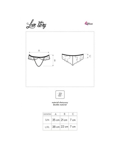 LIVCO CORSETTI FASHION - LOVE STORY LC 90679 CULOTTE CROCHLESS NOIR