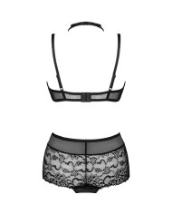 LIVCO CORSETTI FASHION - LINERA FOR THE SENSES COLLECTION SOUTIEN-GORGE + CULOTTE NOIR