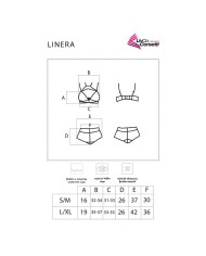 LIVCO CORSETTI FASHION - LINERA FOR THE SENSES COLLECTION SOUTIEN-GORGE + CULOTTE NOIR