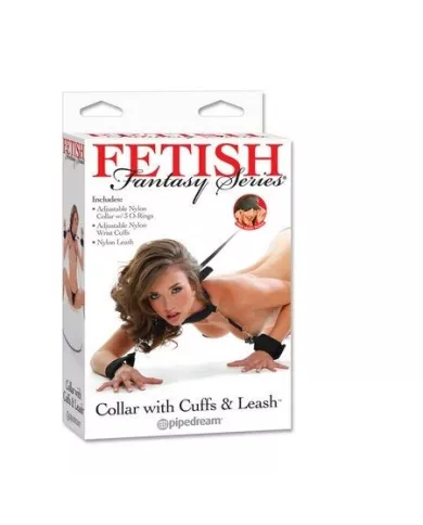 FETISH FANTASY SERIES - COLLIER AVEC MANCHETTES ET LAISSE