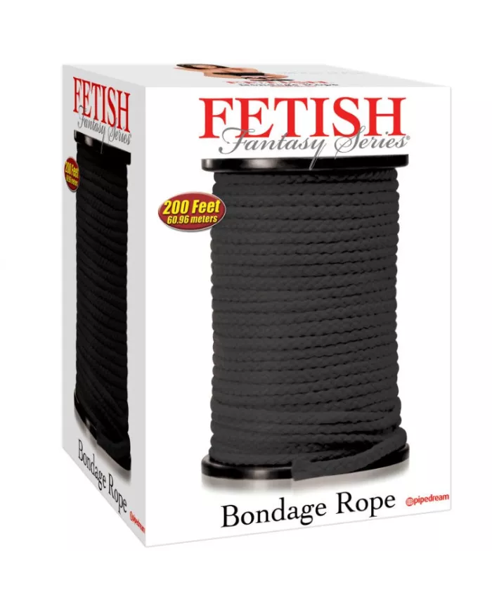 FETISH FANTASY SERIES - CORDE DE BONDAGE NOIRE 60,96 MÈTRES