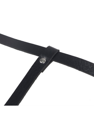 SUBBLIME - HARNAIS DE CORPS EN CUIR NOIR TAILLE UNIQUE
