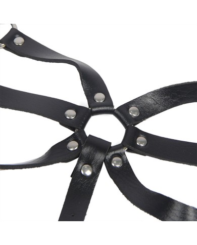 SUBBLIME - HARNAIS CORPS SANGLES AJUSTABLES CUIR NOIR TAILLE UNIQUE