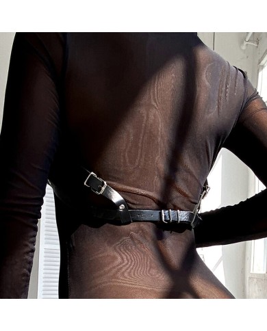 SUBBLIME - HARNAIS POITRINE EN CUIR NOIR TAILLE UNIQUE