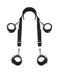 FETISH SUBMISSIVE - POSITION MAÎTRE AVEC 4 MENOTTES DOUBLÉES DE NOPRÈNE