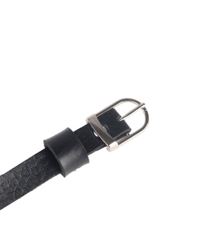 SUBBLIME - HARNAIS POITRINE CHAÎNE S EN CUIR NOIR TAILLE UNIQUE