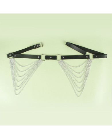 SUBBLIME - CHAÎNE CUIR CEINTURE NOIRE TAILLE UNIQUE
