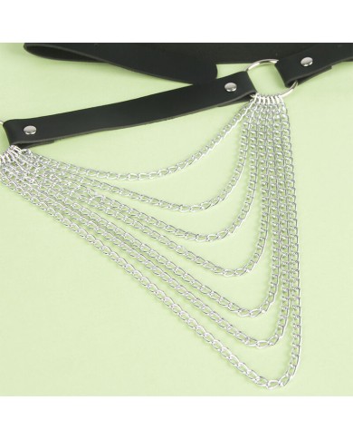 SUBBLIME - CHAÎNE CUIR CEINTURE NOIRE TAILLE UNIQUE