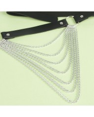 SUBBLIME - CHAÎNE CUIR CEINTURE NOIRE TAILLE UNIQUE