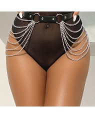 SUBBLIME - CHAÎNE CUIR CEINTURE NOIRE TAILLE UNIQUE