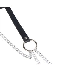 SUBBLIME - CHAINE BAGUE CUIR CEINTURE NOIR TAILLE UNIQUE