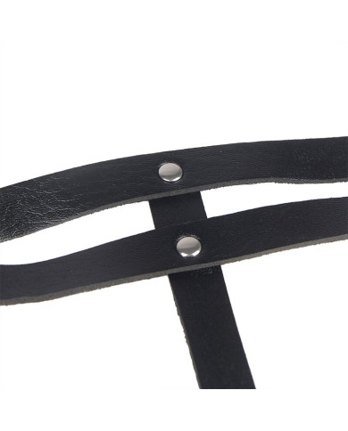 SUBBLIME - CHAINE BAGUE CUIR CEINTURE NOIR TAILLE UNIQUE