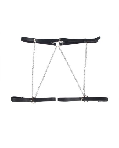 SUBBLIME - HARNAIS CEINTURE CUIR NOIR TAILLE UNIQUE