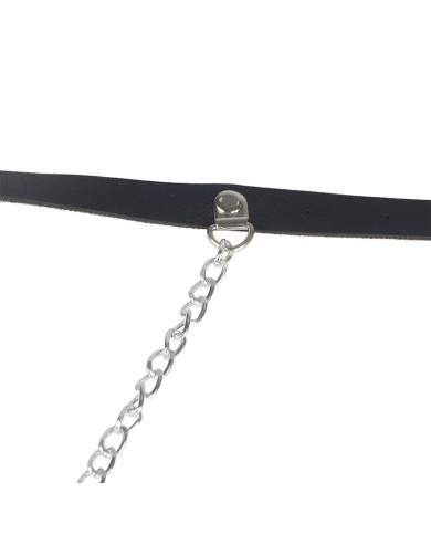 SUBBLIME - HARNAIS CEINTURE CUIR NOIR TAILLE UNIQUE