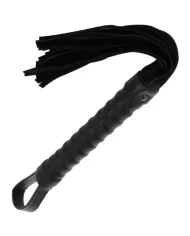 DARKNESS - FOUET DE BONDAGE NOIR AVEC MANCHE EN CUIR