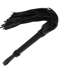 DARKNESS - FOUET DE BONDAGE NOIR 42CM CUIR DARKNESS - FOUET DE BONDAGE NOIR 42CM CUIR