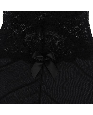 SUBBLIME - TISSU TULLE BABYDOLL AVEC DENTELLE ET DÉTAIL FLEUR NOIR S/M
