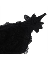 SUBBLIME - TISSU TULLE BABYDOLL AVEC DENTELLE ET DÉTAIL FLEUR NOIR S/M
