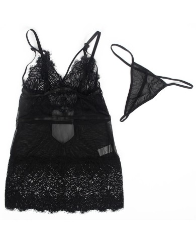 SUBBLIME - BABYDOLL BRETELLES EN DENTELLE RÉGLABLES NOIR S/M