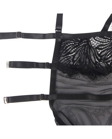 SUBBLIME - BABYDOLL BRETELLES EN DENTELLE RÉGLABLES NOIR S/M
