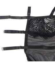 SUBBLIME - BABYDOLL BRETELLES EN DENTELLE RÉGLABLES NOIR S/M