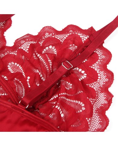SUBBLIME - BABYDOLL EN SATIN AVEC DENTELLE ROUGE S/M