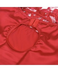 SUBBLIME - BABYDOLL EN SATIN AVEC DENTELLE ROUGE S/M